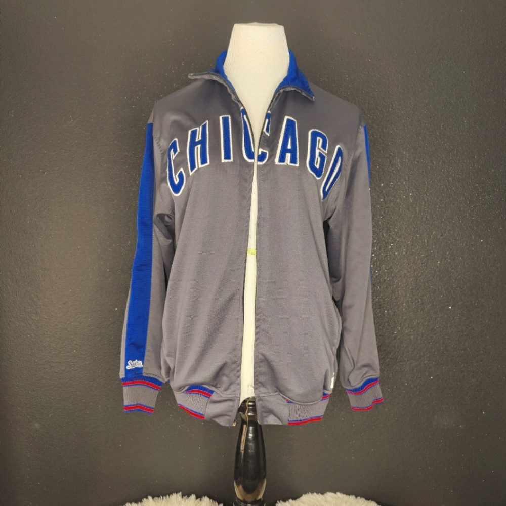 Stitches Chicago Cubs Grey Jacket